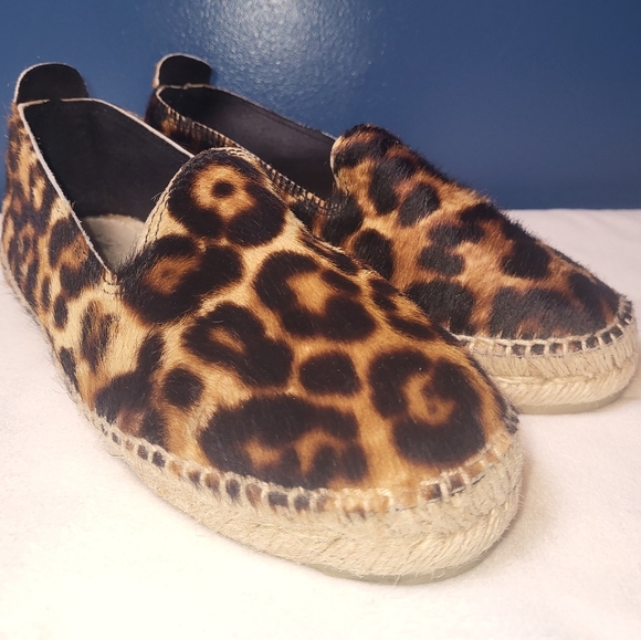 Manebi Accra Espadrille Flats Pony Leopard Size 6.5 Women's Slip On Shoe - Picture 10 of 10